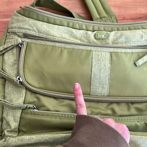 Lug Lime Green Hula Hoop Messenger or Diaper Bag - Picture 9 of 11